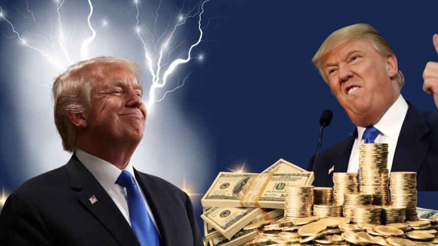 donald trump with money