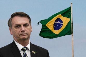 Brazil President with brazil flag