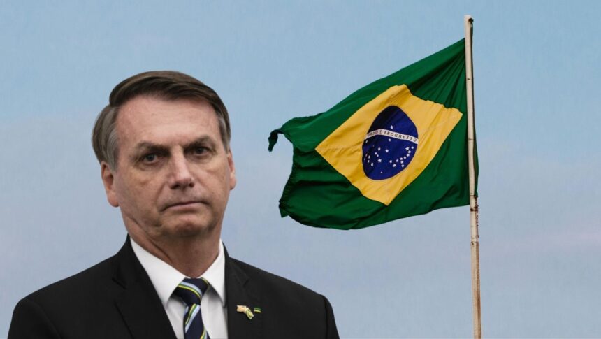 Brazil President with brazil flag