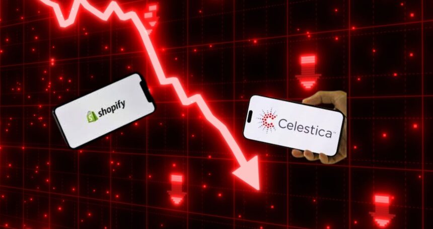 Technology stocks fell sharply: Shopify down 4%, Celestica 3.1%