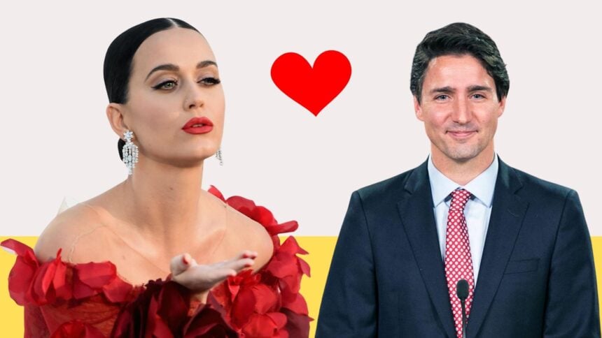 Katy Perry and Justin Trudeau kiss
